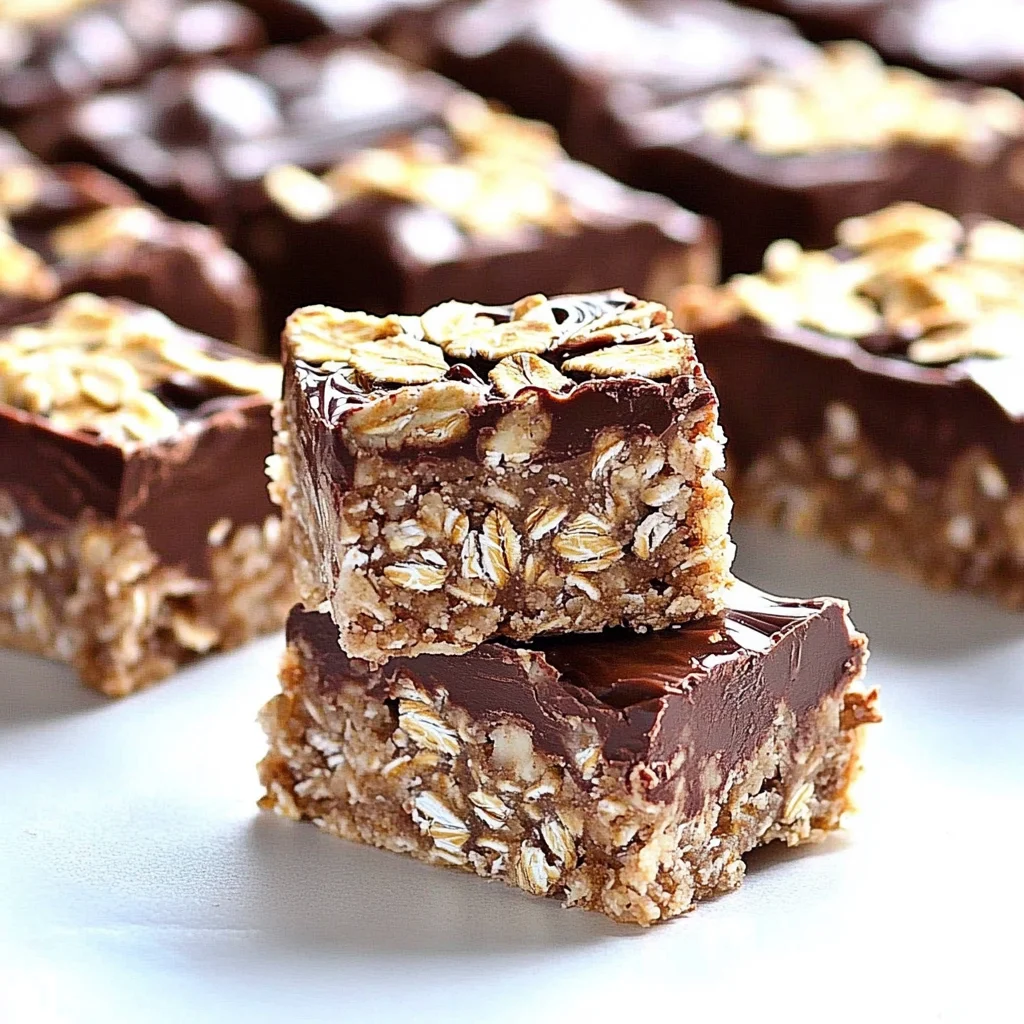 No Bake Chocolate Oatmeal Bars