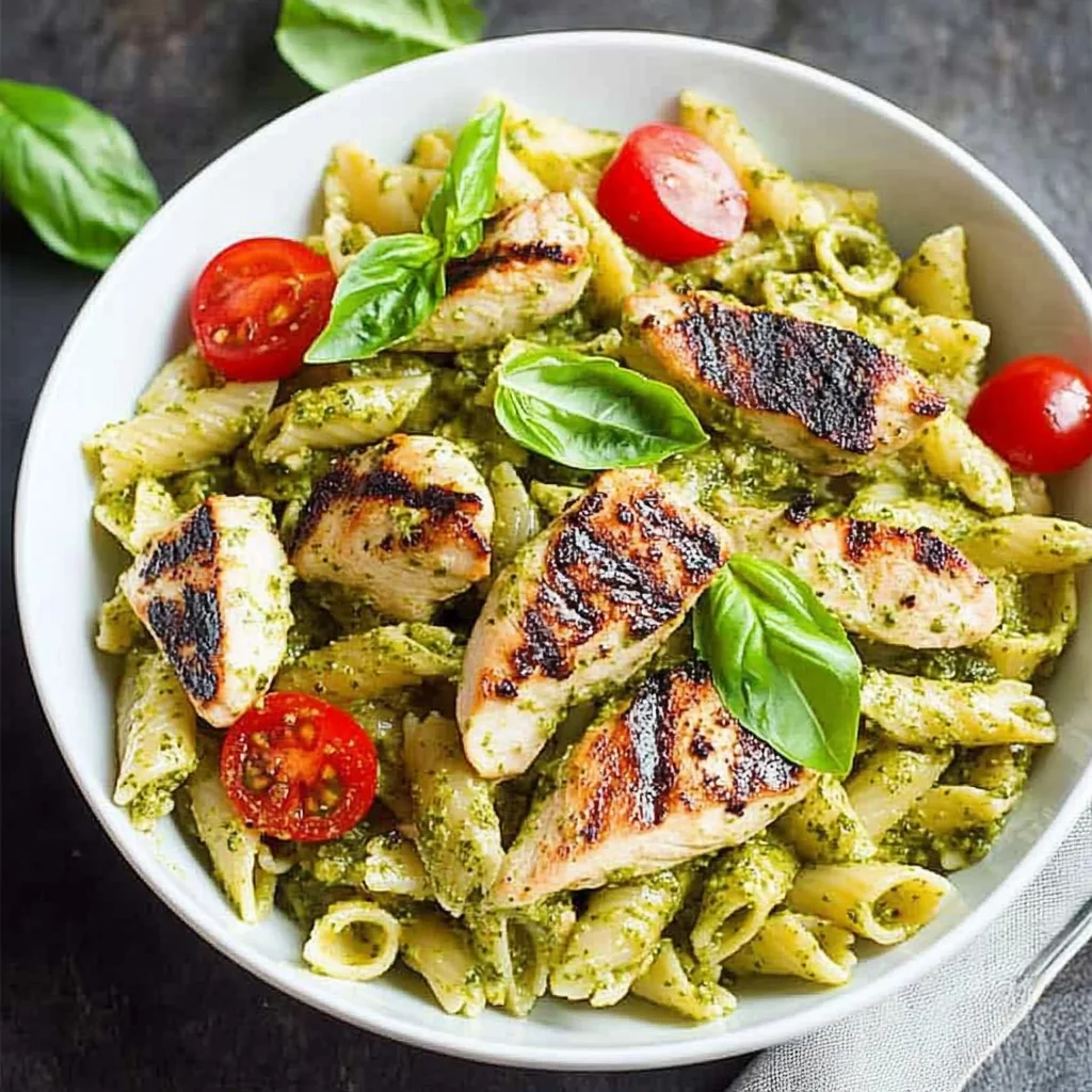 Pesto Pasta with Grilled Chicken