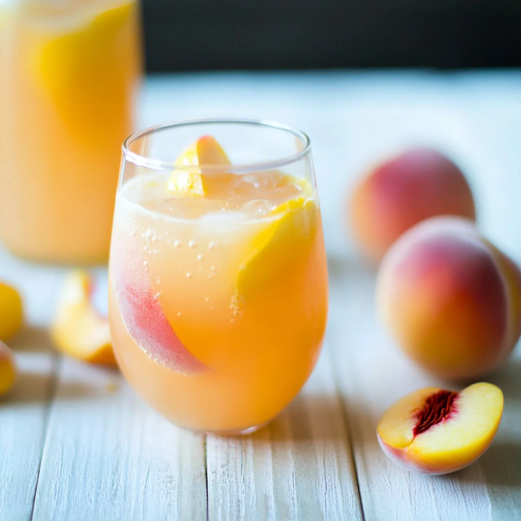 Ginger Peach Lemonade