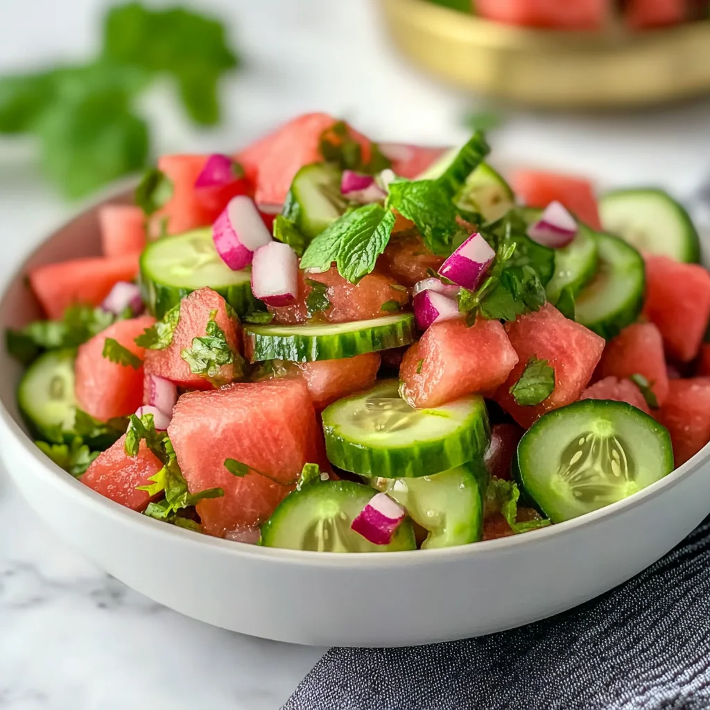 Healthy Mexican Watermelon Cucumber Salad