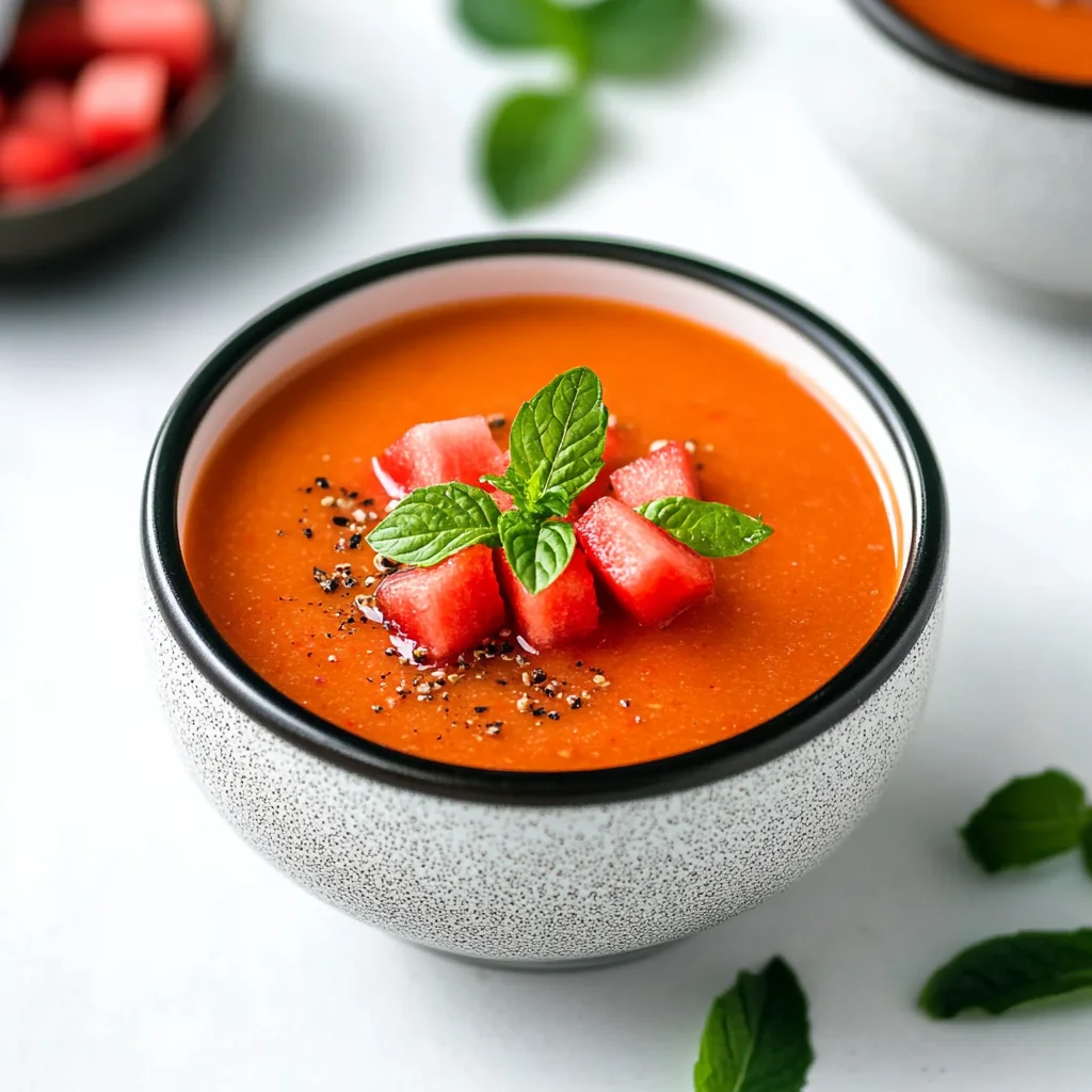 Healthy Watermelon Gazpacho