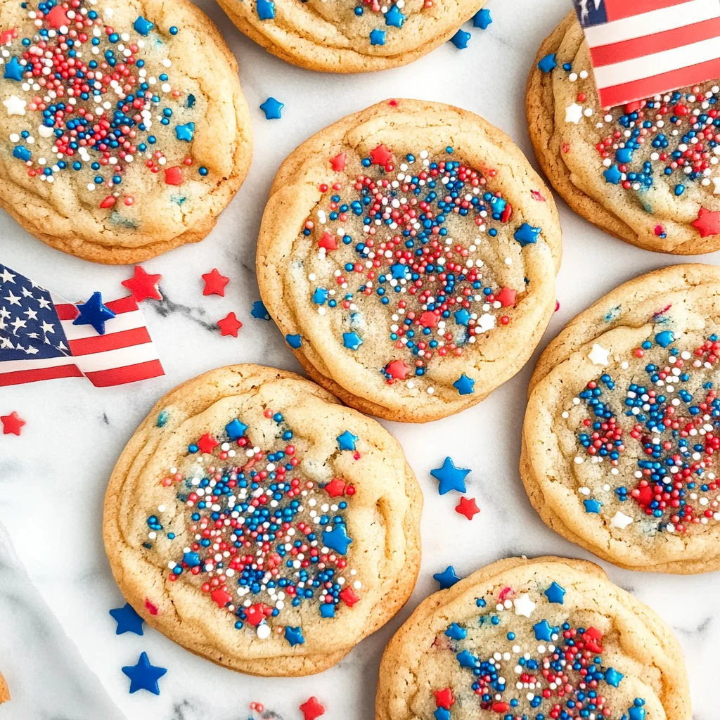 July 4th Sprinkle Cookies