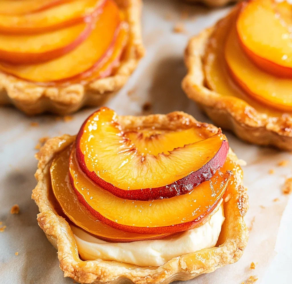 Mini Peach and Cream Cheese Tarts