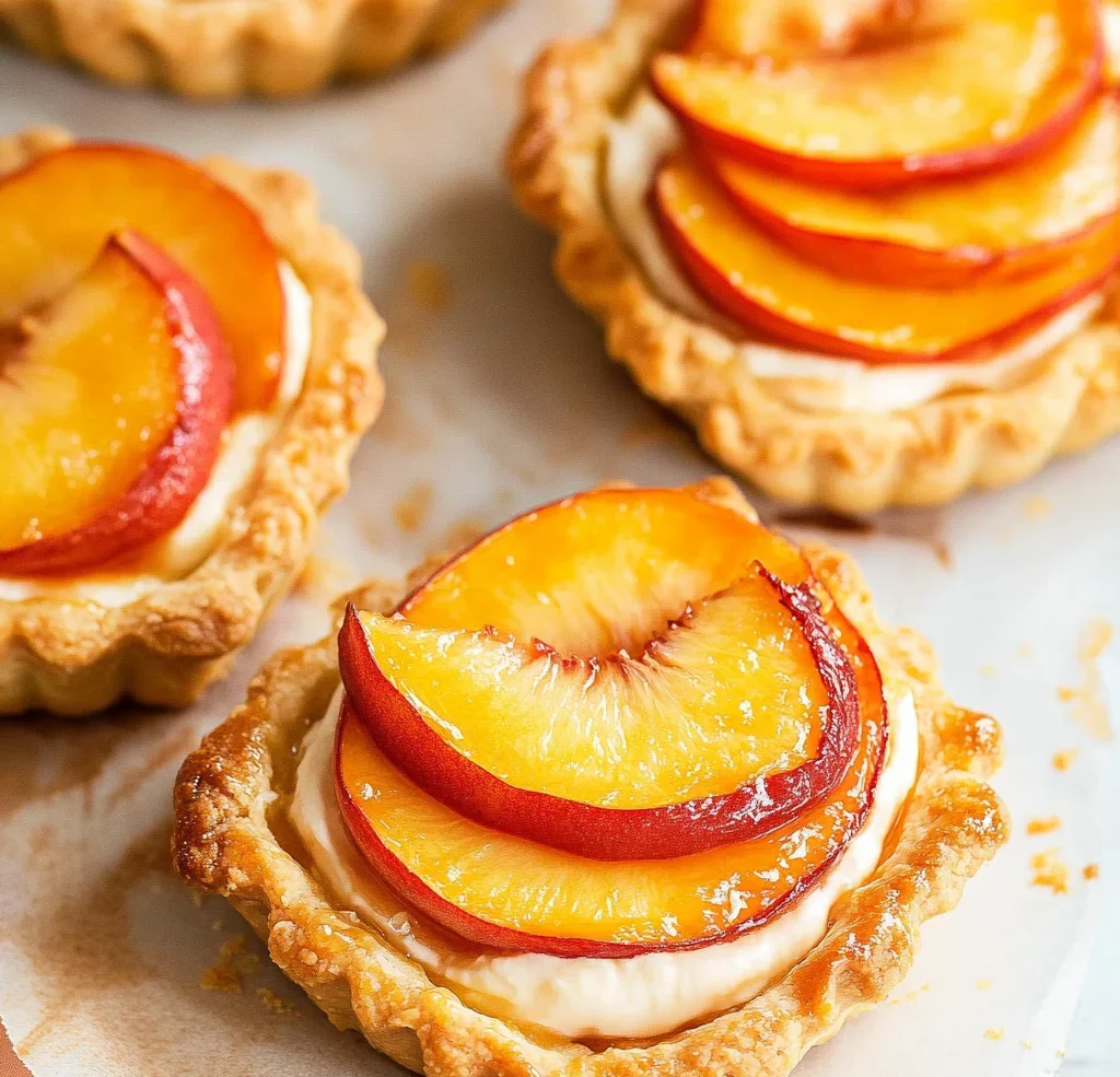 Mini Peach and Cream Cheese Tarts