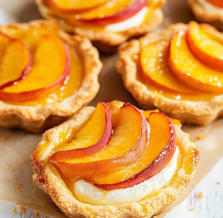 Mini Peach and Cream Cheese Tarts