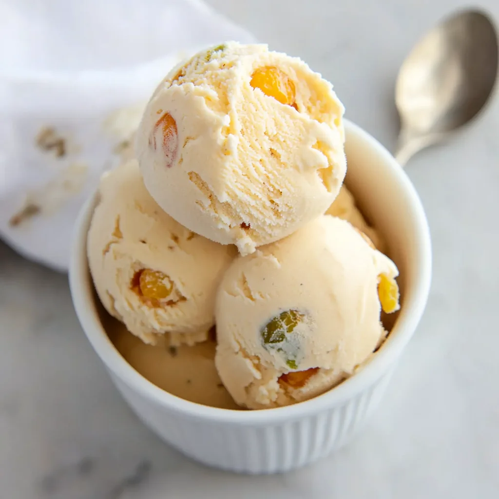 Quick Dried Apricot Ice Cream
