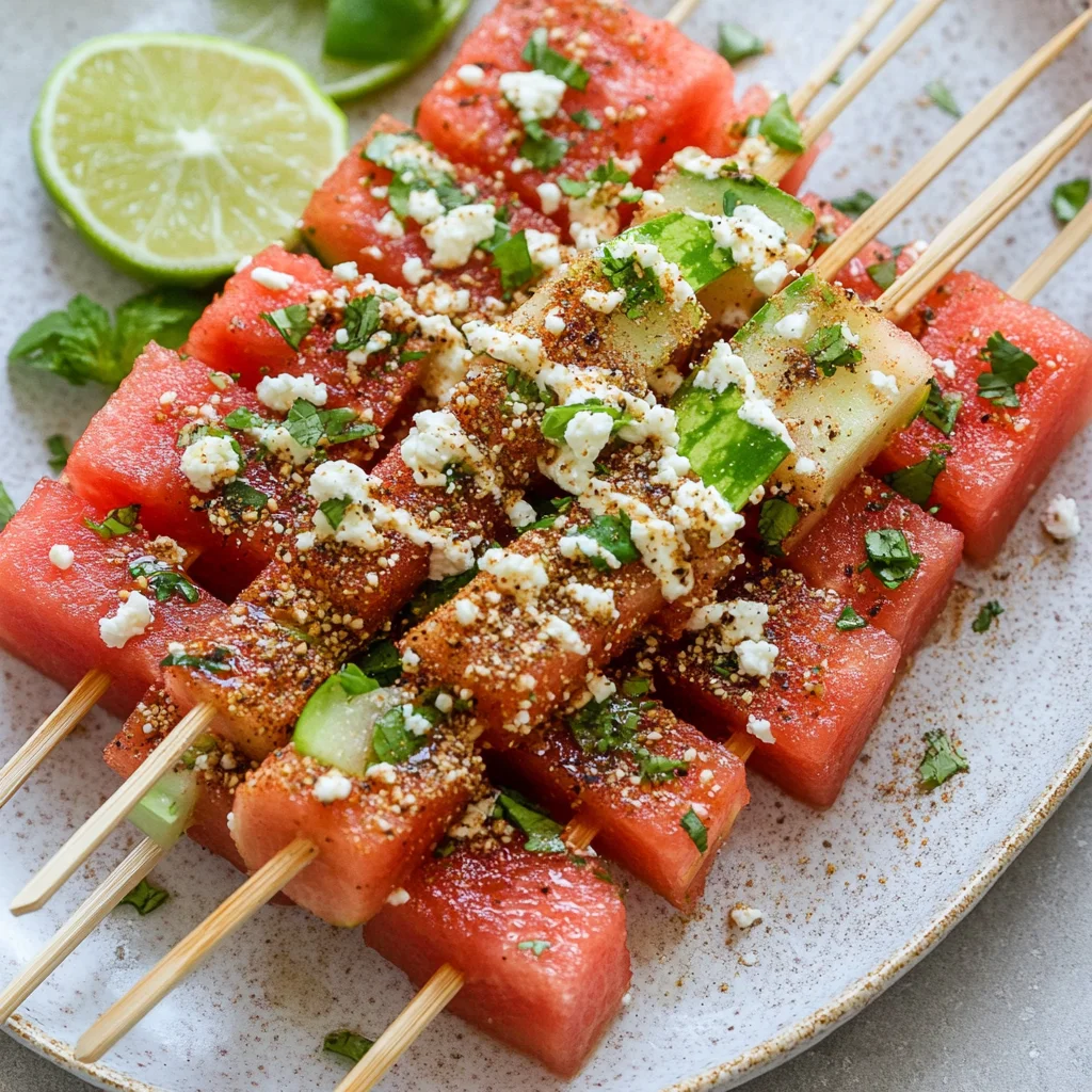 Watermelon Tajin Skewers