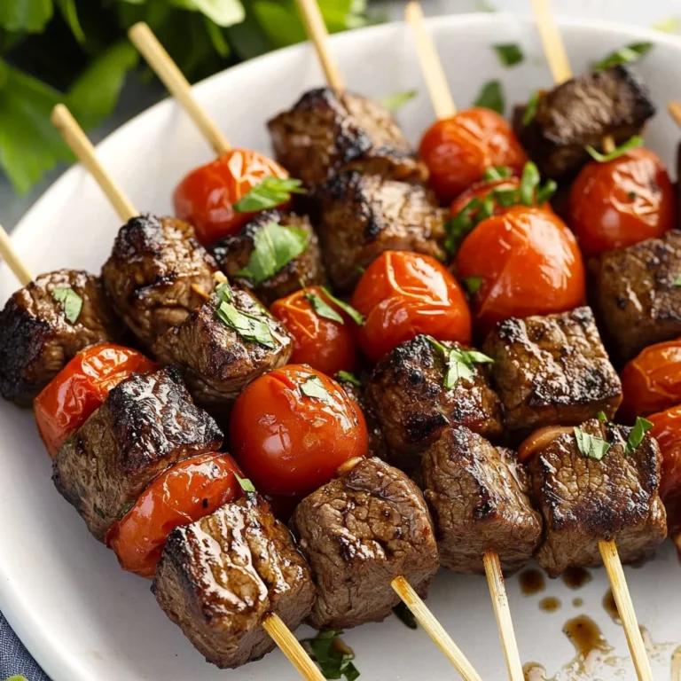 Balsamic Steak and Tomato Kebabs