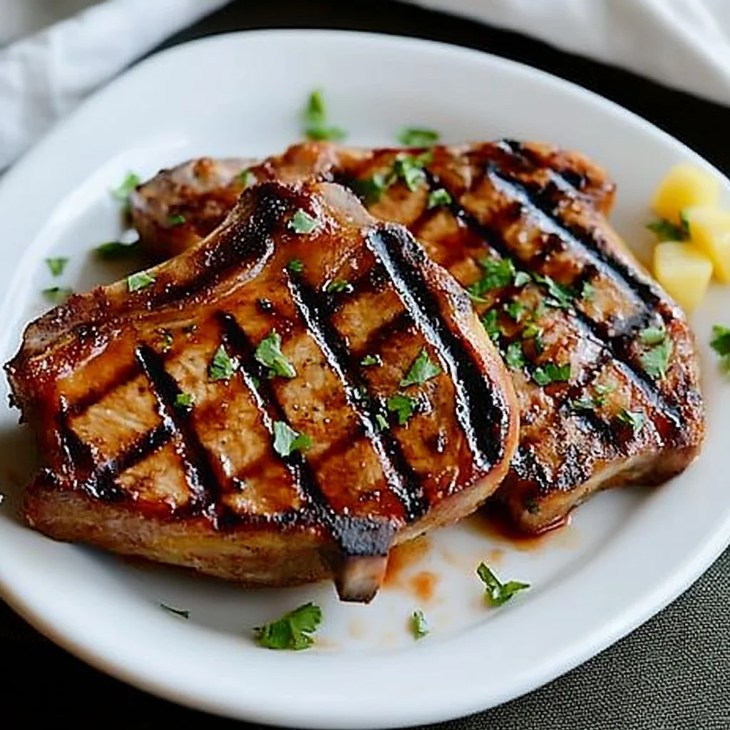 Grilled Pineapple Chili beef Chops Recipe
