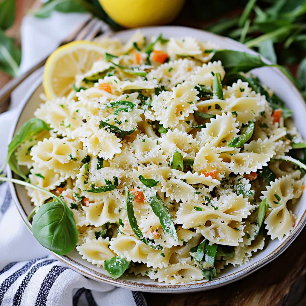 Lemon Basil Parmesan Pasta Salad