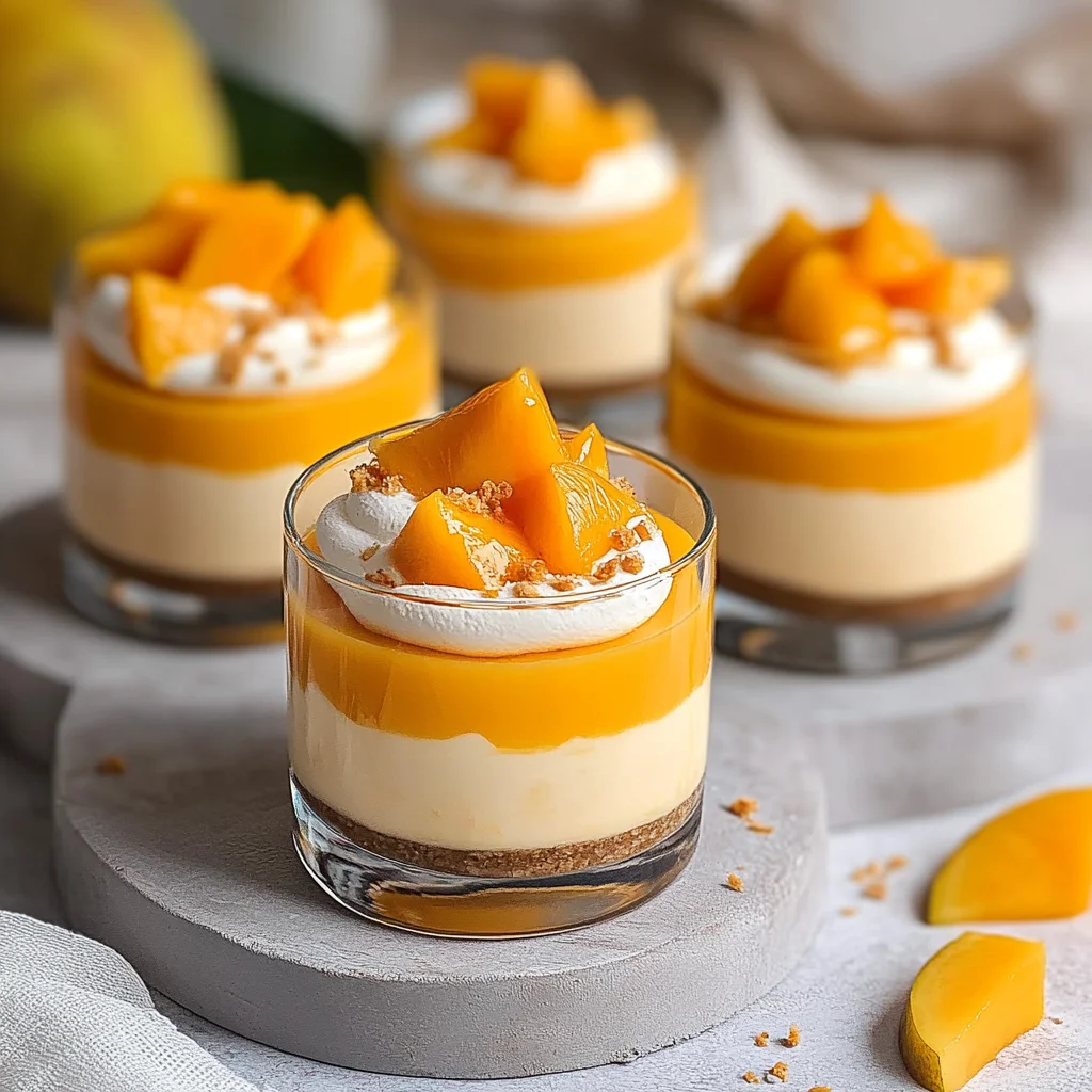 NO BAKE MANGO CHEESECAKE CUPS RECIPE