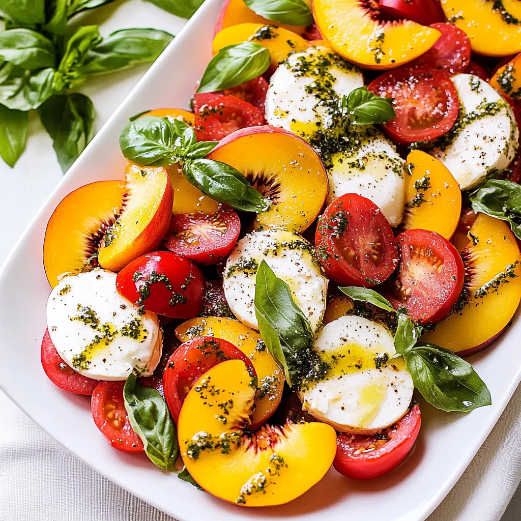 Peach Tomato Caprese Salad