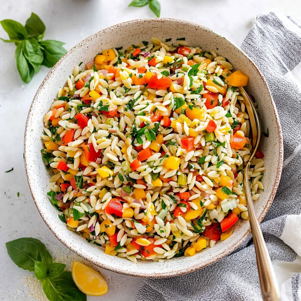 Rainbow Orzo Salad