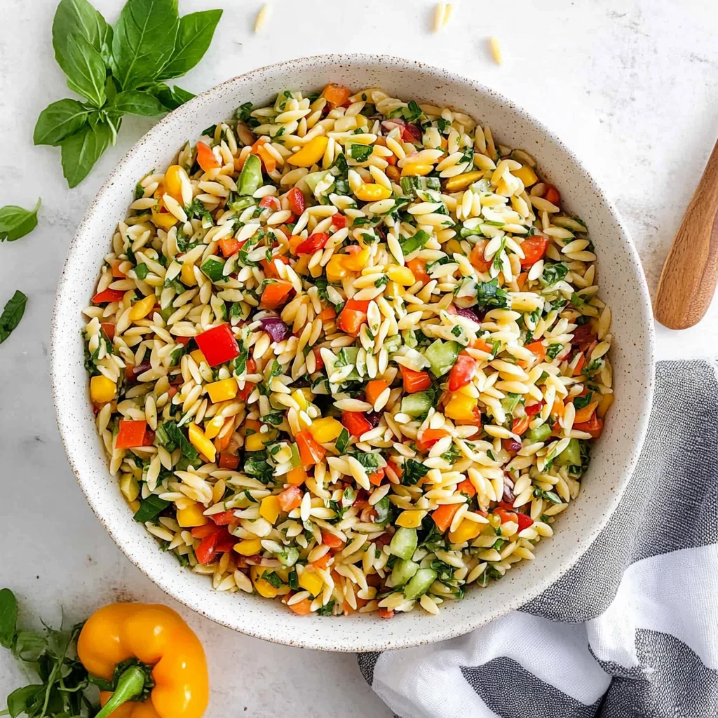 Rainbow Orzo Salad