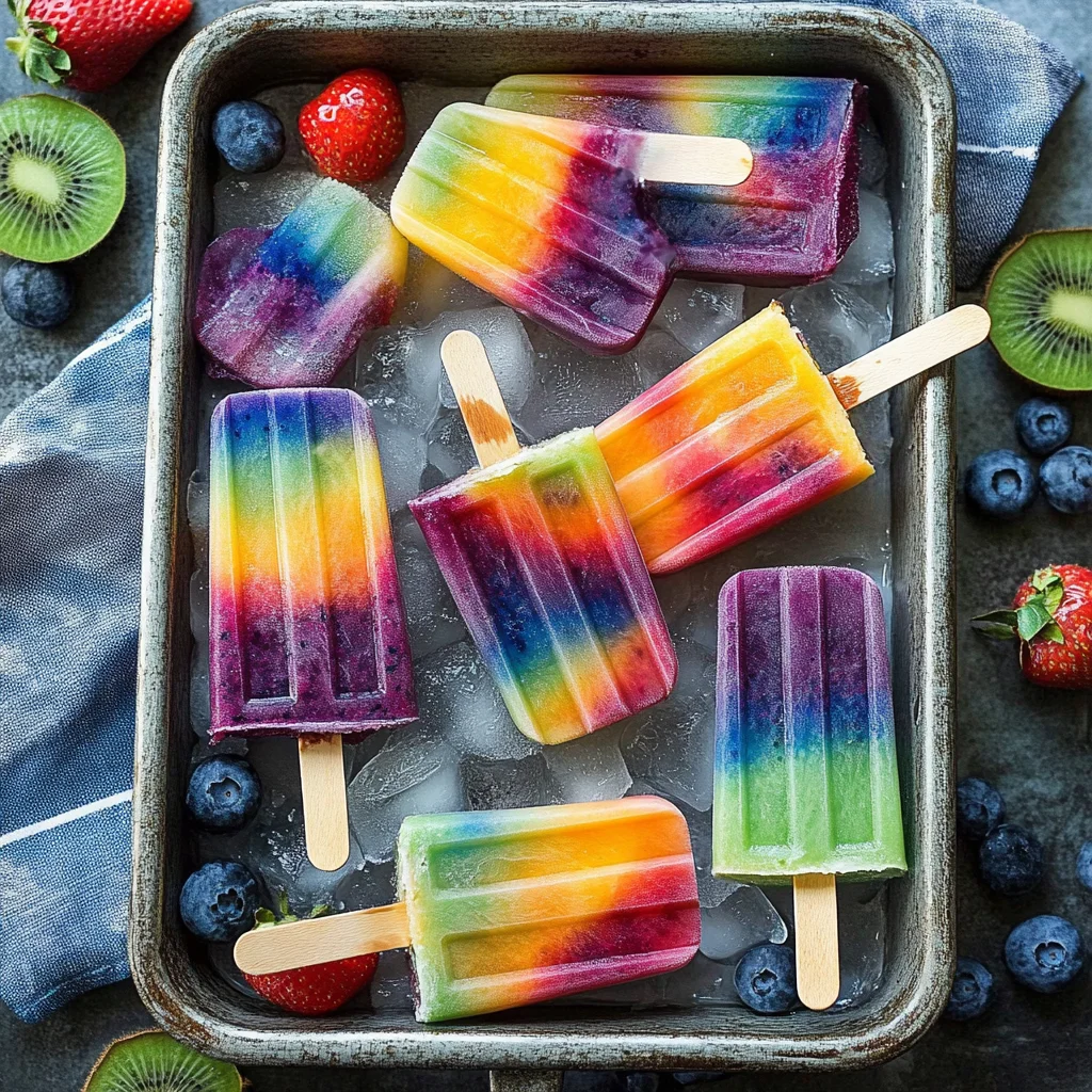Rainbow Popsicles