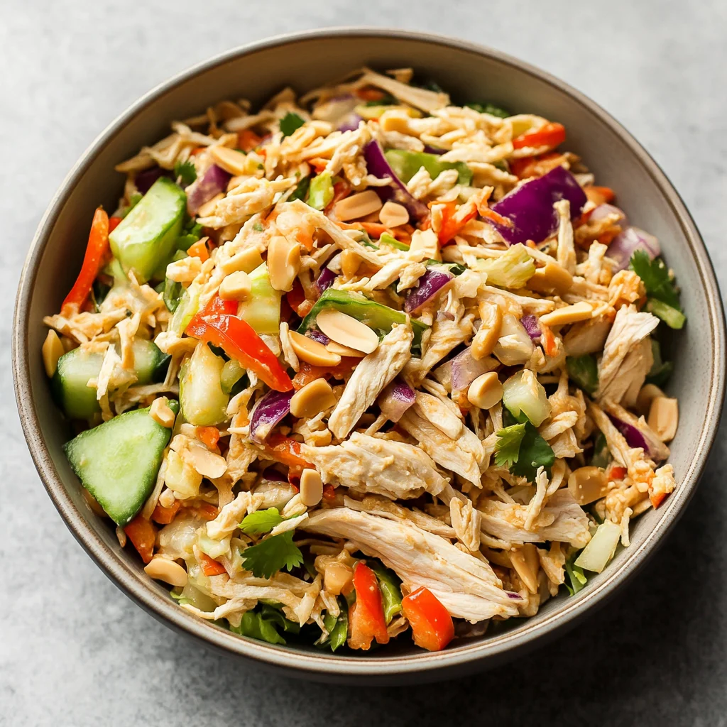 Thai Chicken Salad with Peanut Dressing