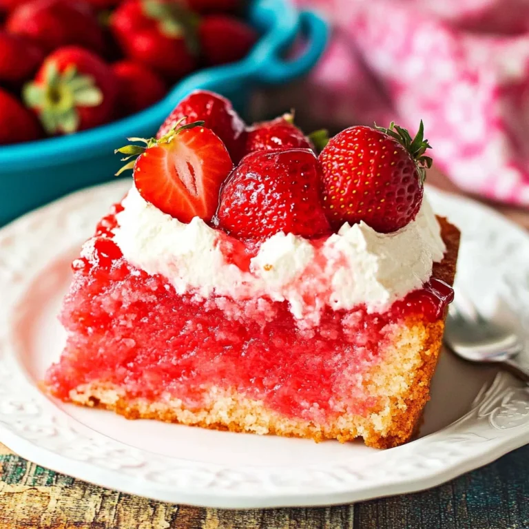 Upside Down Strawberry Cake