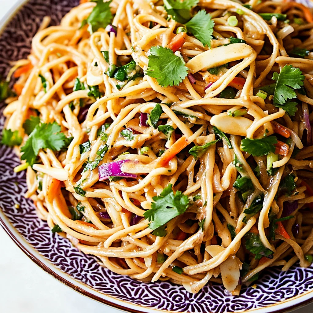 Asian Noodle Salad in Peanut Dressing