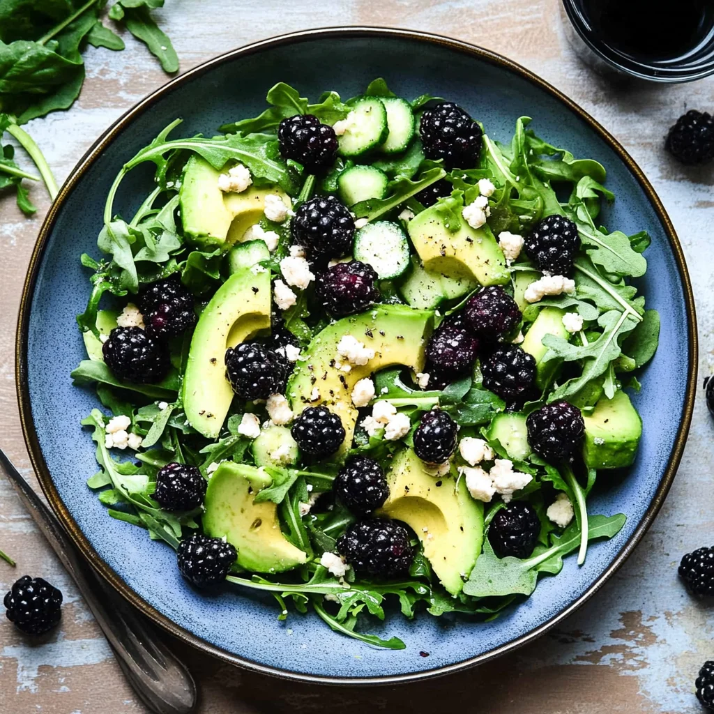 Blackberry, Avocado and Arugula Salad