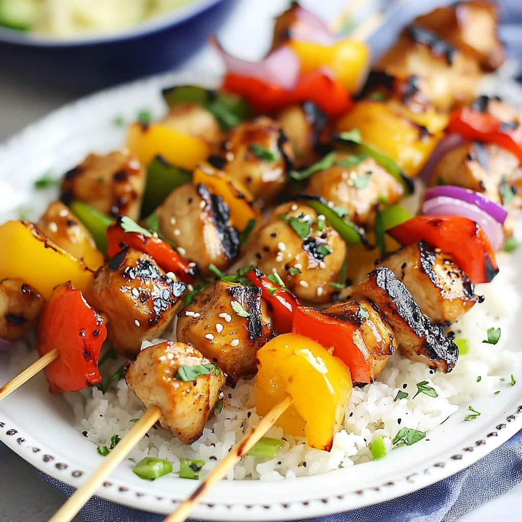 Grilled Teriyaki Chicken Kabobs