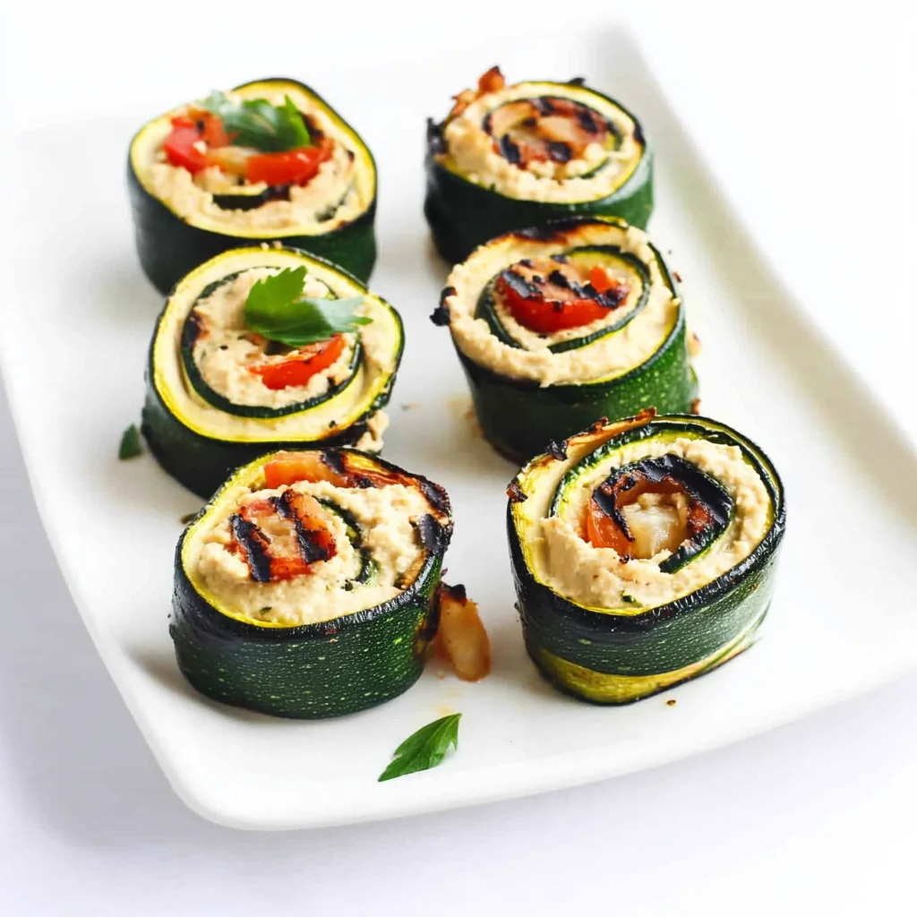 Grilled Zucchini Hummus Roll-Ups Recipe