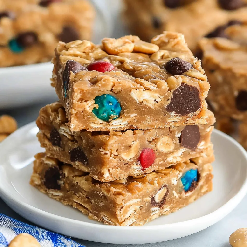 No Bake Peanut Butter Cereal Bars