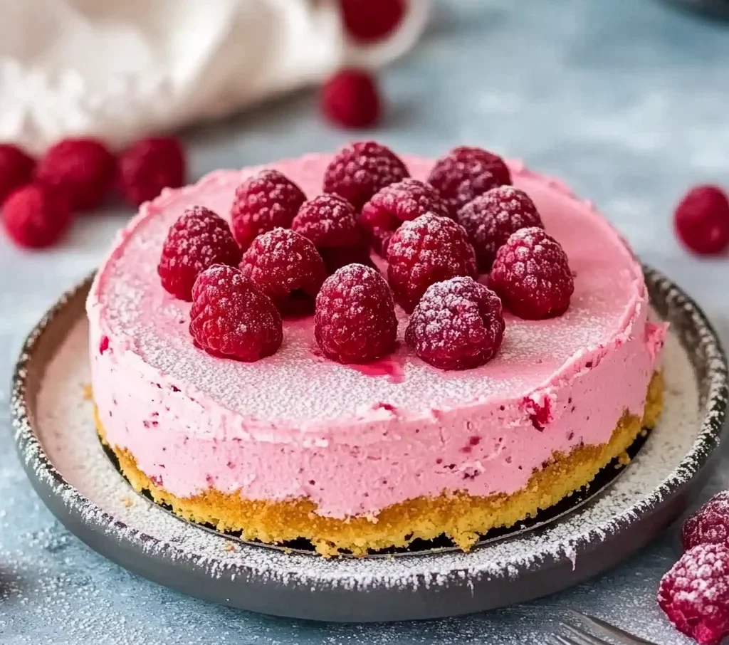 No Bake Raspberry Cheesecake