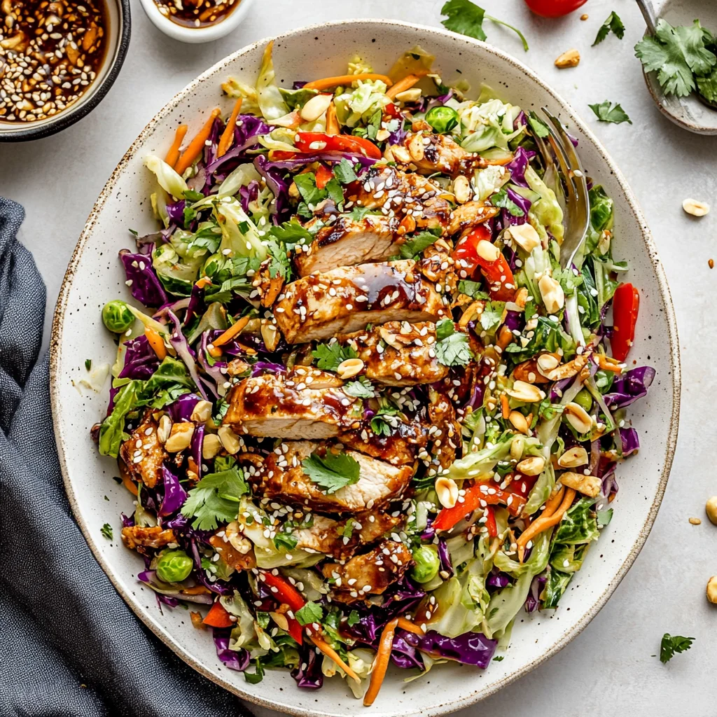 Sesame Chicken Cabbage Crunch Salad
