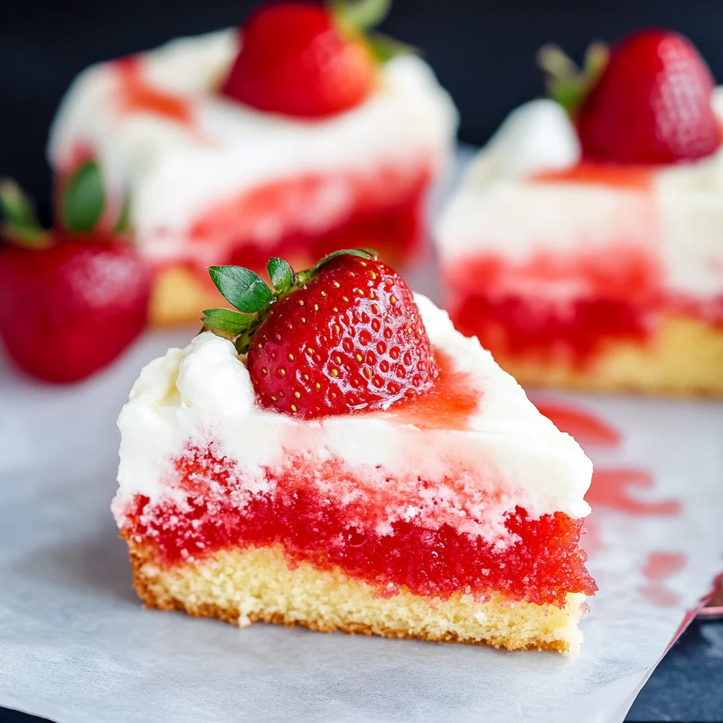 Strawberry Jello Poke Cake