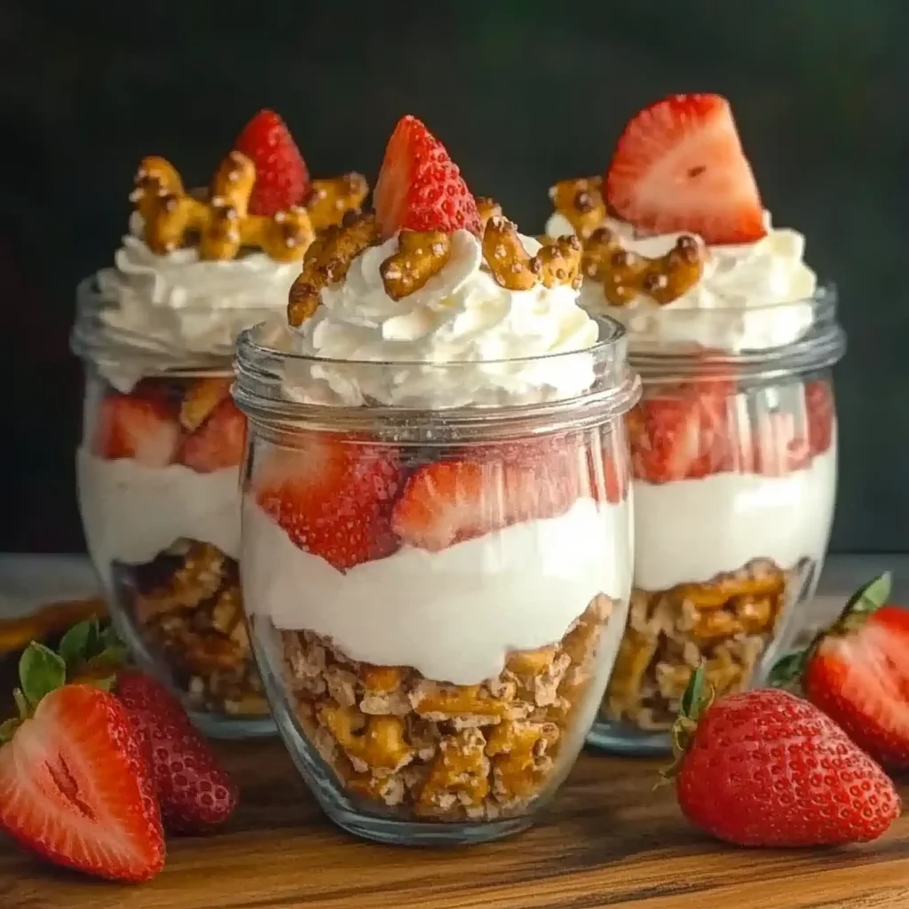 Strawberry Pretzel Salad Parfaits Recipe