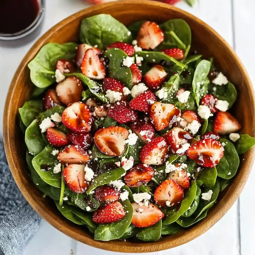Strawberry Spinach Salad with Strawberry Balsamic