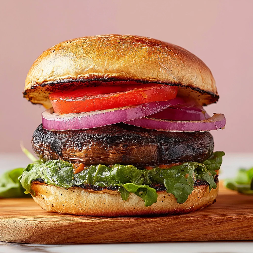 The Best Grilled Portobello Mushroom Burger