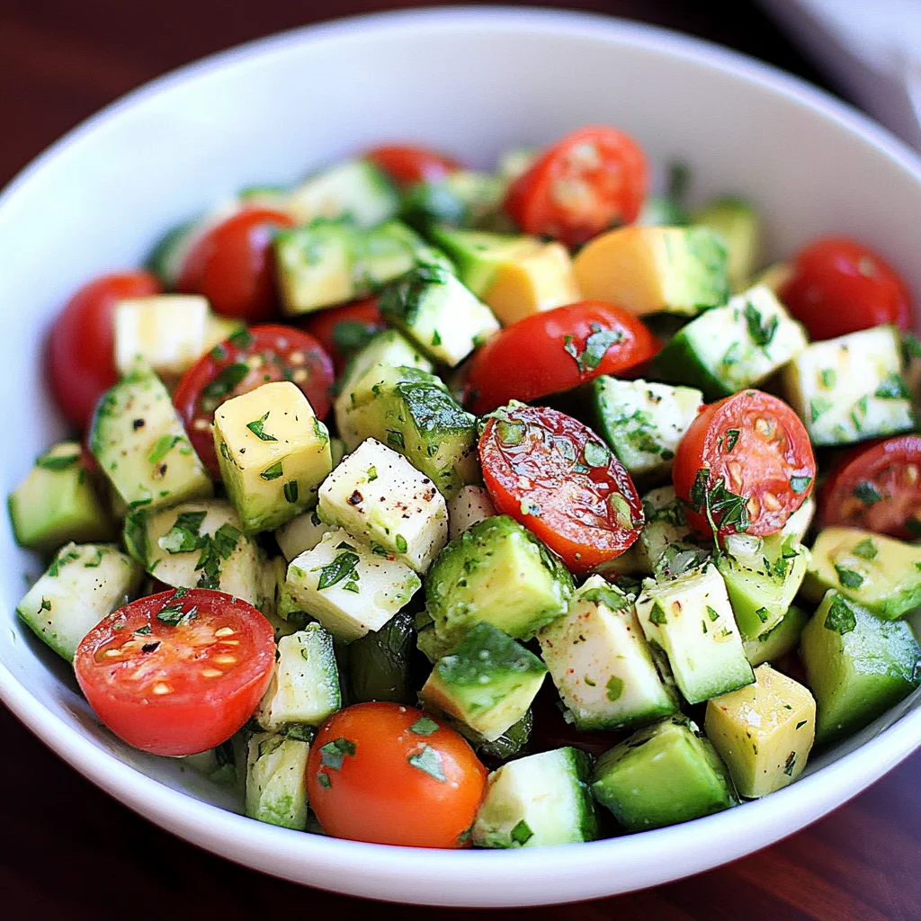 Tomato, Cucumber, Avocado Salad