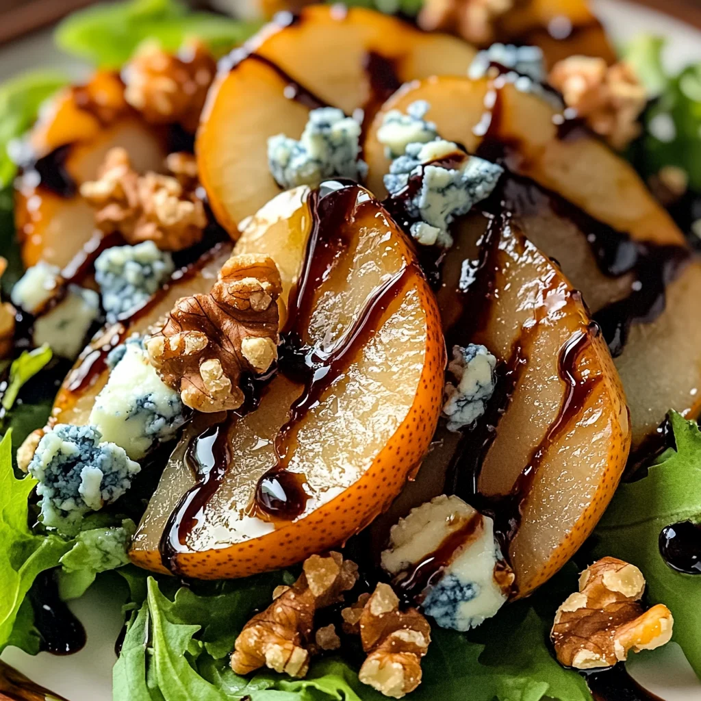 Caramelized Pear and Blue Cheese Salad: A Sweet and Savory Delight