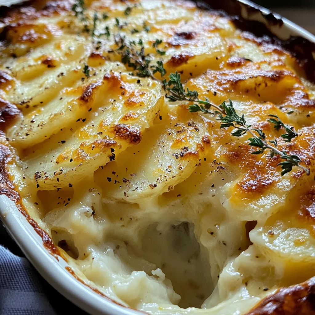 Cheesy Garlic Potatoes Gratin – Easy & Creamy Recipe