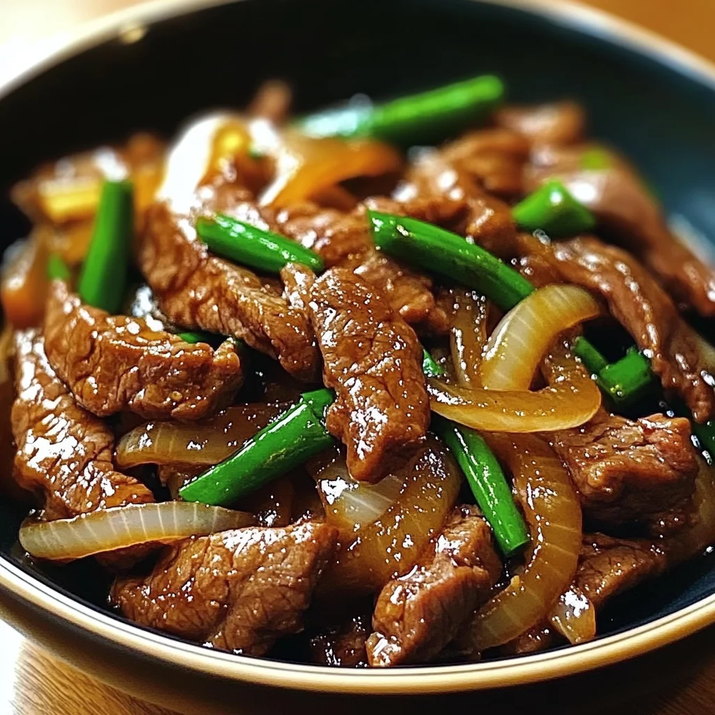 Chinese Beef Stir Fry with Caramelized Onions