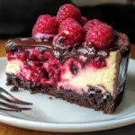 Dark Chocolate Raspberry Cheesecake