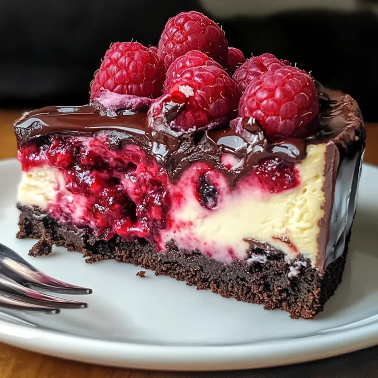 Dark Chocolate Raspberry Cheesecake