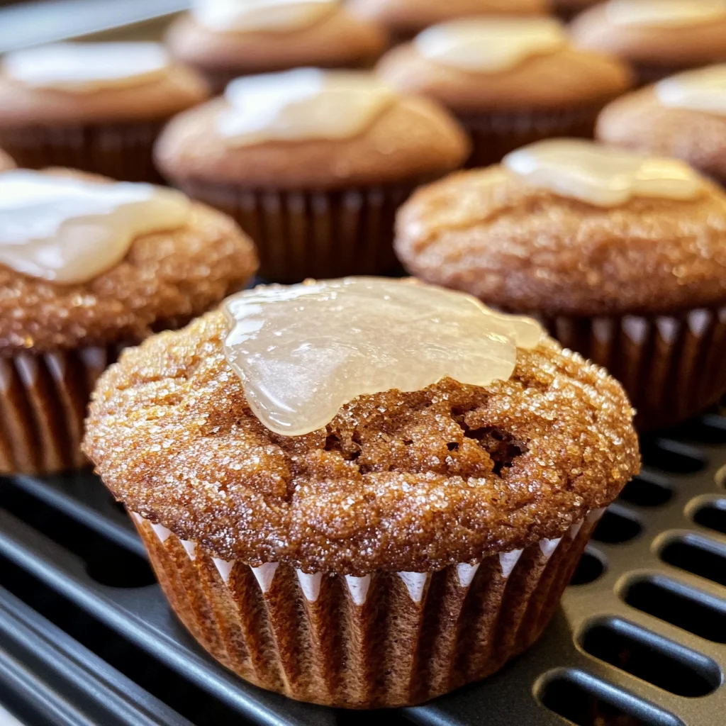 Glazed Gingerbread Muffins