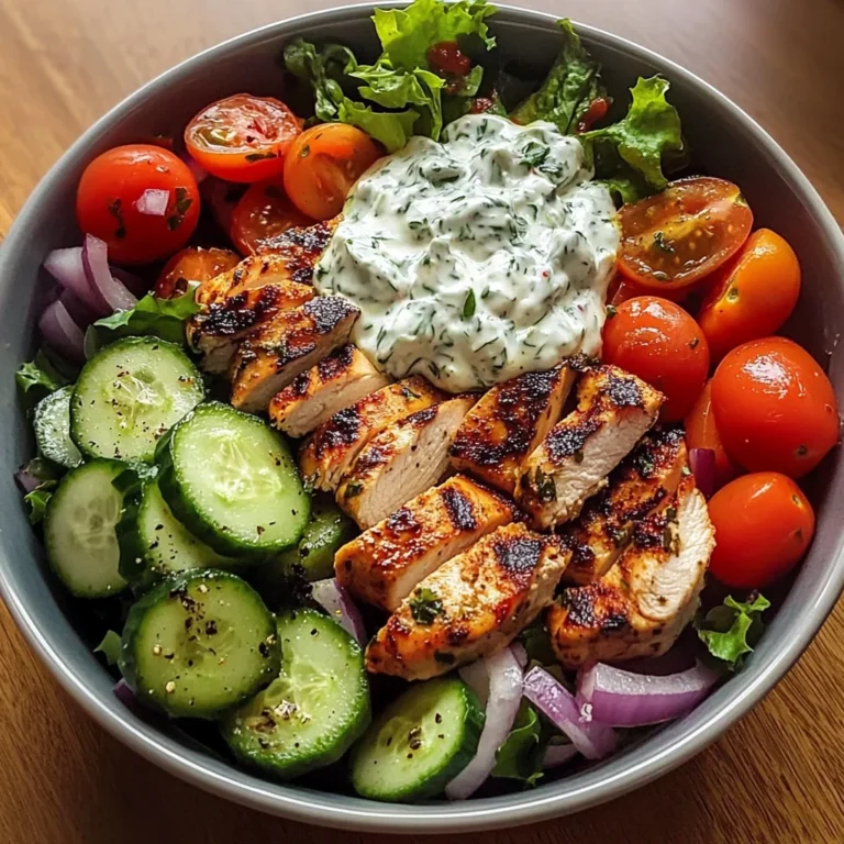 Greek Chicken Power Bowl with Tzatziki Sauce