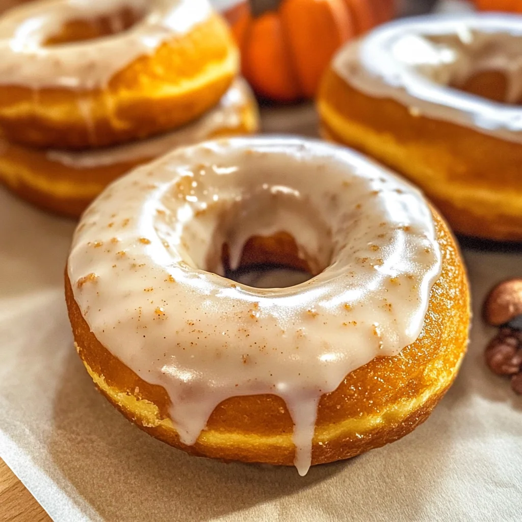 Maple Glazed Pumpkin Donuts