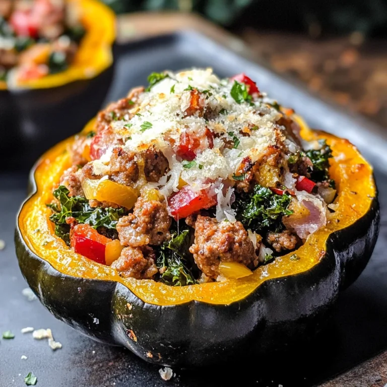 Sausage Stuffed Acorn Squash