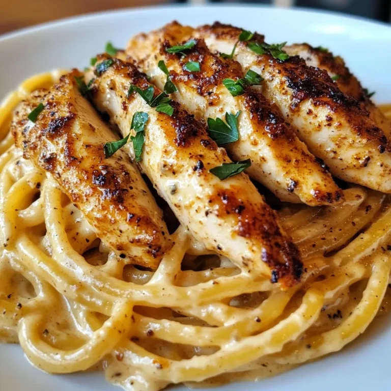 Savory Cajun Chicken over Creamy Parmesan Linguine
