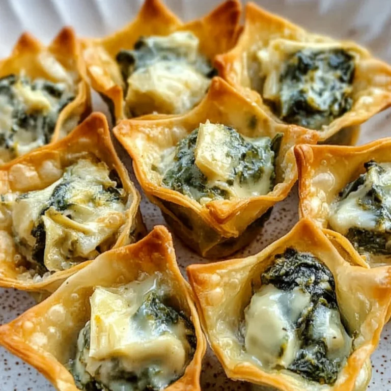 Spinach and Artichoke Wonton Cups