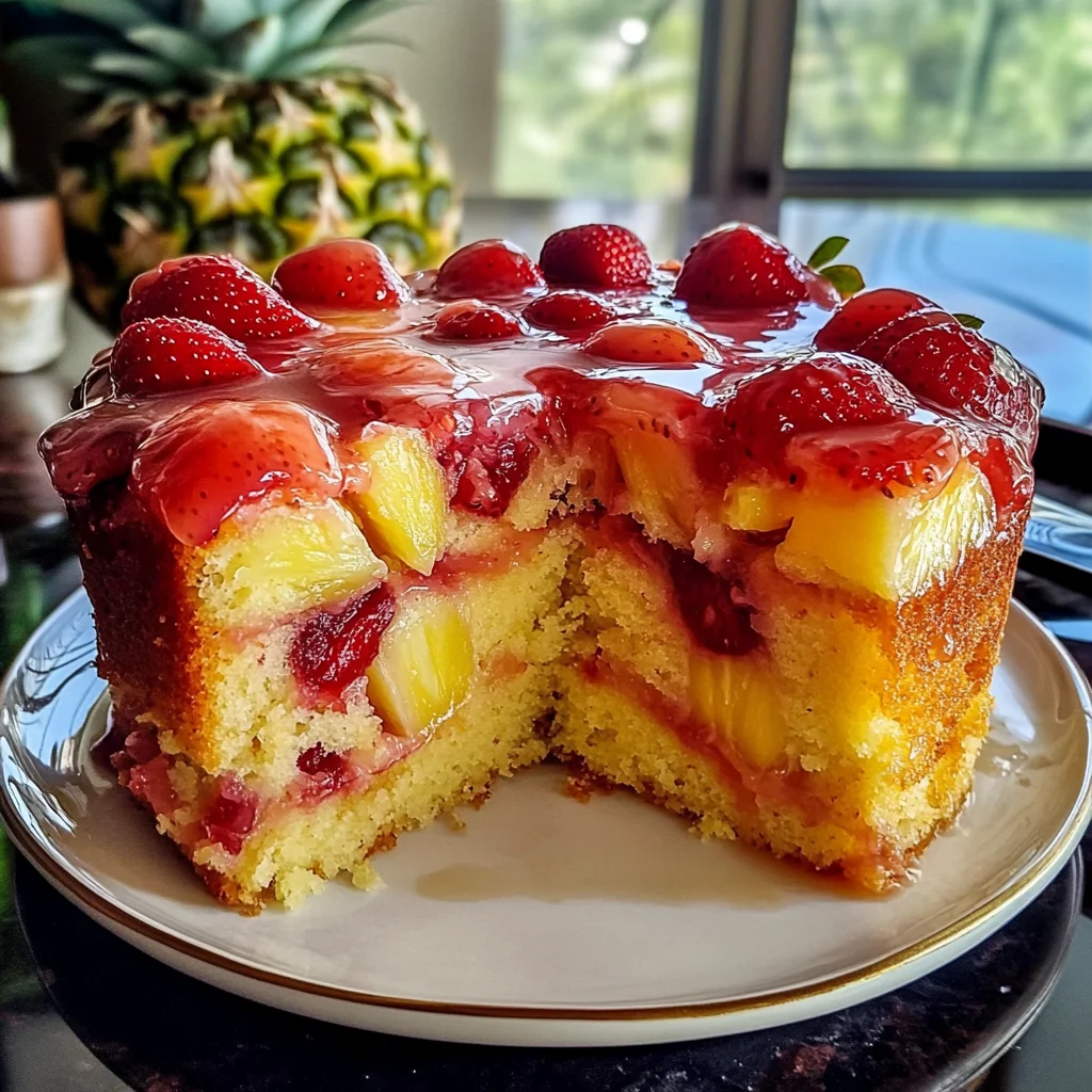 Strawberry Pineapple Pound Cake Recipe