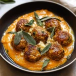Turkey Meatballs in Pumpkin Sage Sauce