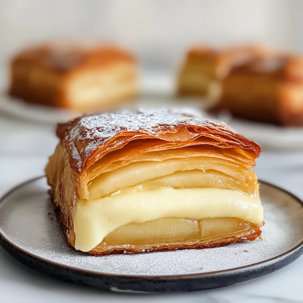 Apple Mille Feuille with Vanilla Custard (gluten-free)