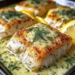 Baked Cod with Lemon-Dill Sauce