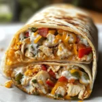 Chicken Bell Pepper Ranch Burritos