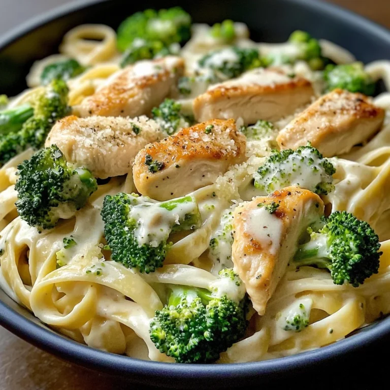 Creamy Chicken & Broccoli Fettuccine Alfredo